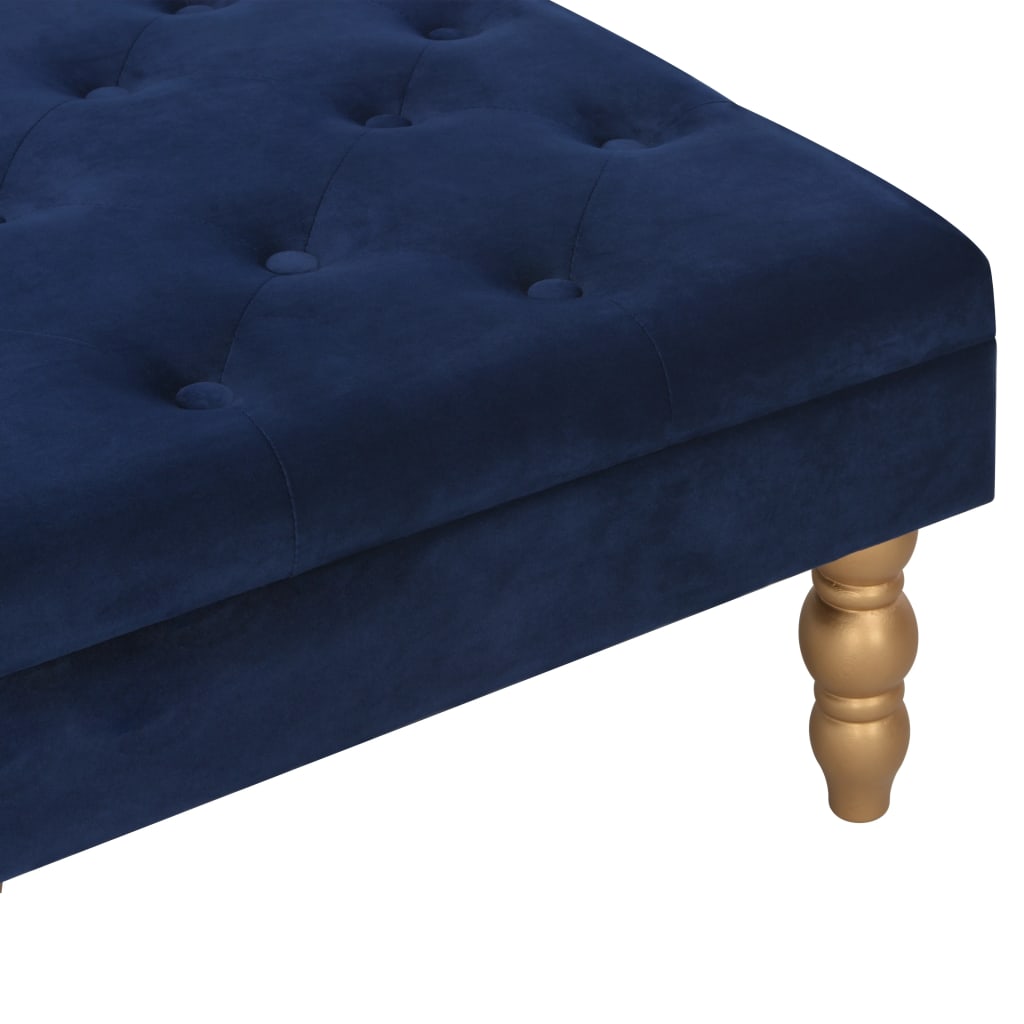 Hocker Marineblau 60x60x36 cm Samt - Pazzar.ch