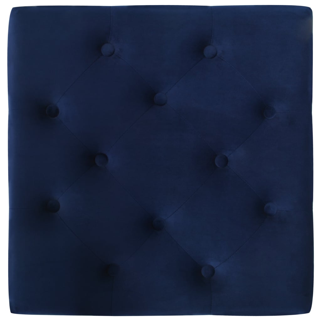 Hocker Marineblau 60x60x36 cm Samt - Pazzar.ch
