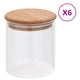 Vorratsgläser mit Bambusdeckel 6 Stk. 600 ml