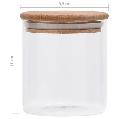 Vorratsgläser mit Bambusdeckel 6 Stk. 600 ml - Pazzar.ch