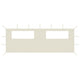 Pavillon-Seitenwand mit Fenstern 6x2 m Creme