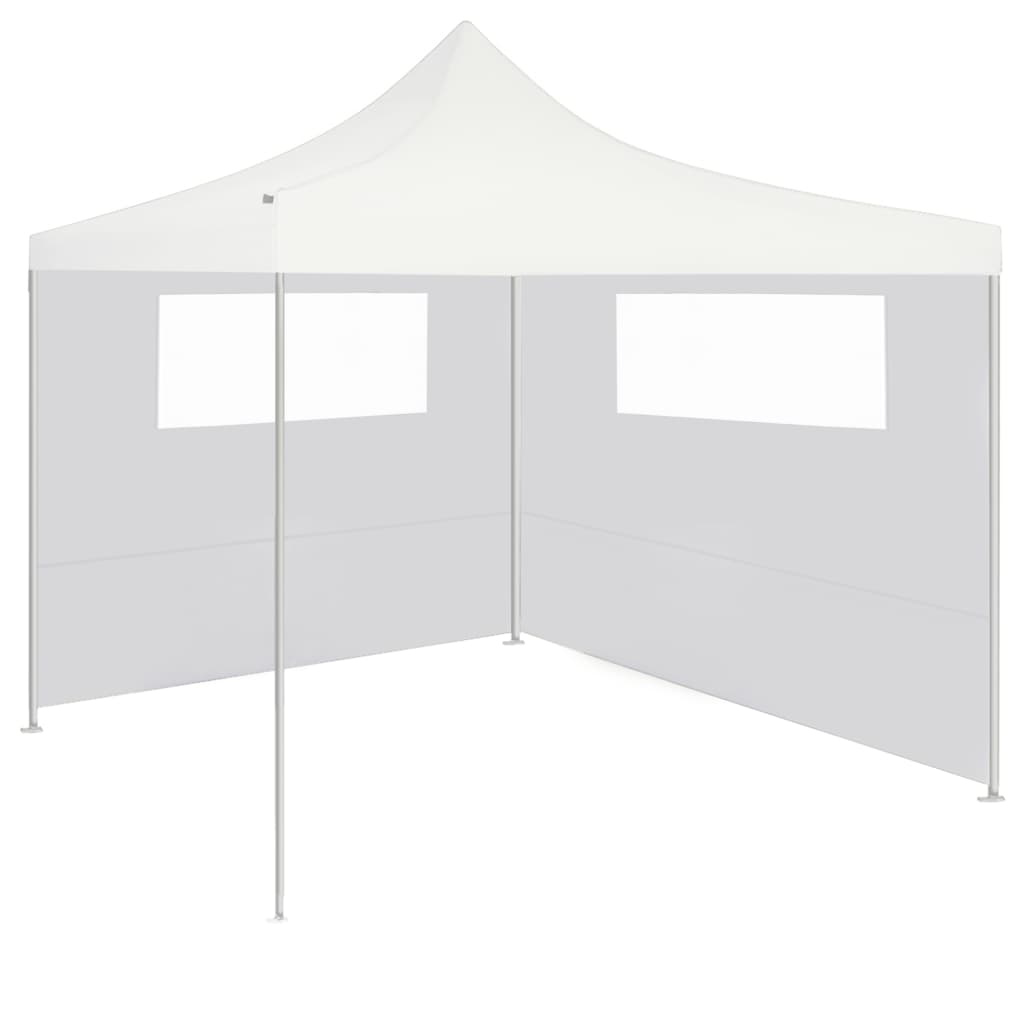 Pavillon-Seitenwand mit Fenstern 6x2 m Weiß - Pazzar.ch