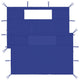 Pavillon-Seitenwände mit Fenstern 2 Stk. Blau