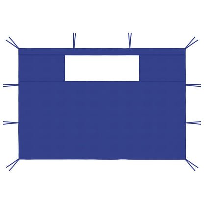 Pavillon-Seitenwände mit Fenstern 2 Stk. Blau - Pazzar.ch