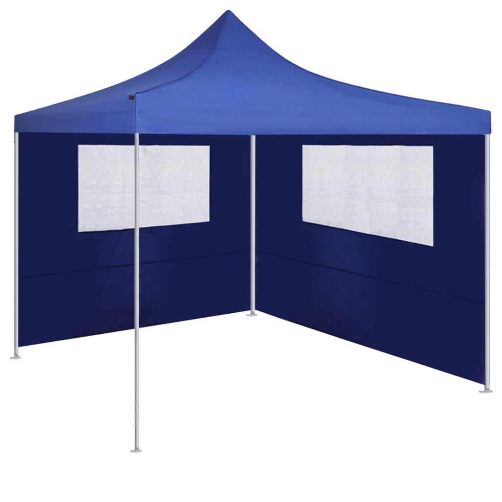 Pavillon-Seitenwand mit Fenstern 4x2 m Blau - Pazzar.ch