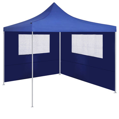 Pavillon-Seitenwand mit Fenstern 4x2 m Blau - Pazzar.ch