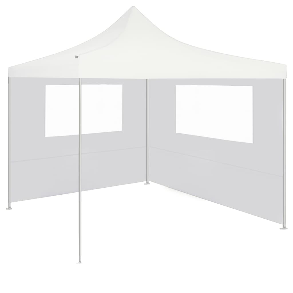 Pavillon-Seitenwand mit Fenstern 4x2 m Weiß - Pazzar.ch