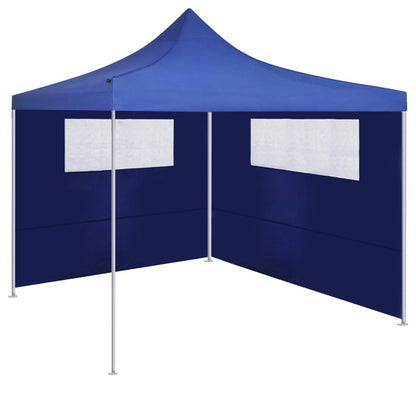 Pavillon-Seitenwände mit Fenstern 2 Stk. Blau - Pazzar.ch