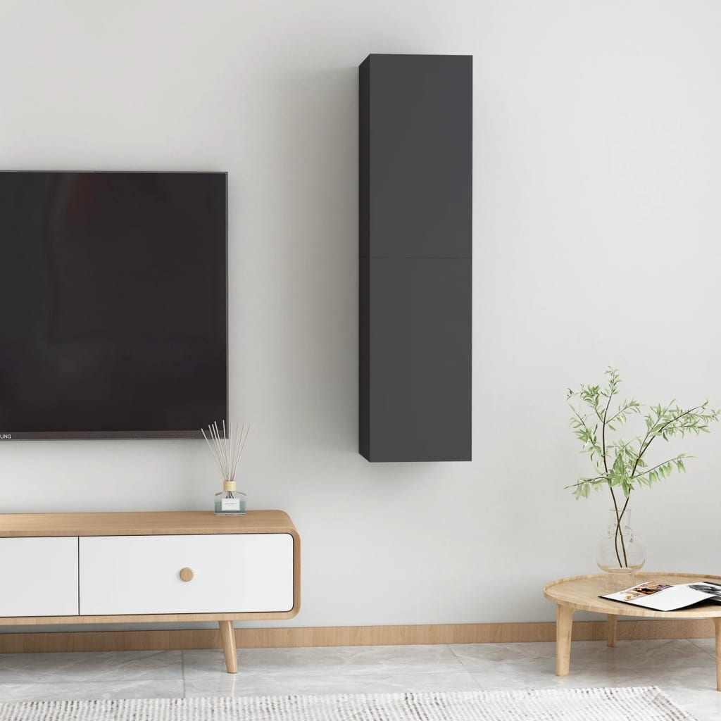 TV-Schränke 2 Stk. Grau 30,5x30x60 cm Holzwerkstoff - Pazzar.ch