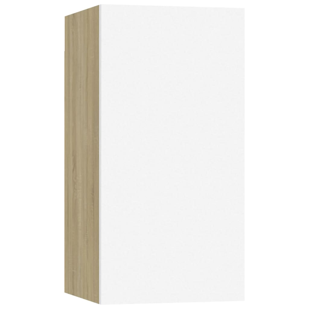 TV-Schrank Weiß Sonoma-Eiche 30,5x30x60 cm Holzwerkstoff - Pazzar.ch
