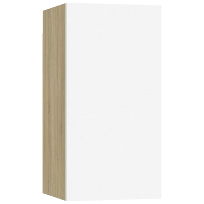 TV-Schrank Weiß Sonoma-Eiche 30,5x30x60 cm Holzwerkstoff - Pazzar.ch