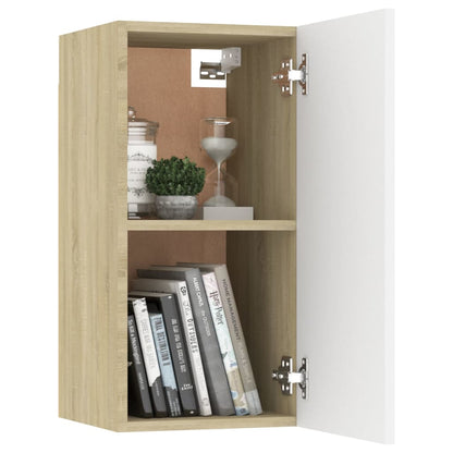 TV-Schrank Weiß Sonoma-Eiche 30,5x30x60 cm Holzwerkstoff - Pazzar.ch