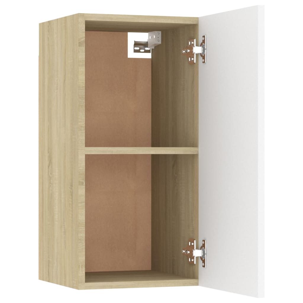 TV-Schrank Weiß Sonoma-Eiche 30,5x30x60 cm Holzwerkstoff - Pazzar.ch