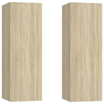 TV-Schränke 2 Stk. Sonoma-Eiche 30,5x30x90 cm Holzwerkstoff - Pazzar.ch