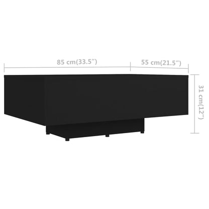 Couchtisch Schwarz 85x55x31 cm Holzwerkstoff - Pazzar.ch