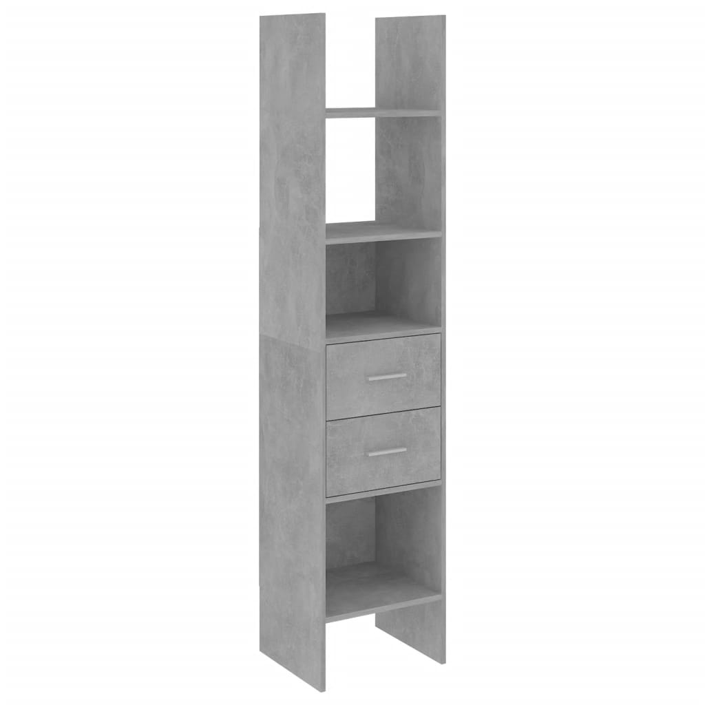 Bücherregal Betongrau 40x35x180 cm Holzwerkstoff - Pazzar.ch