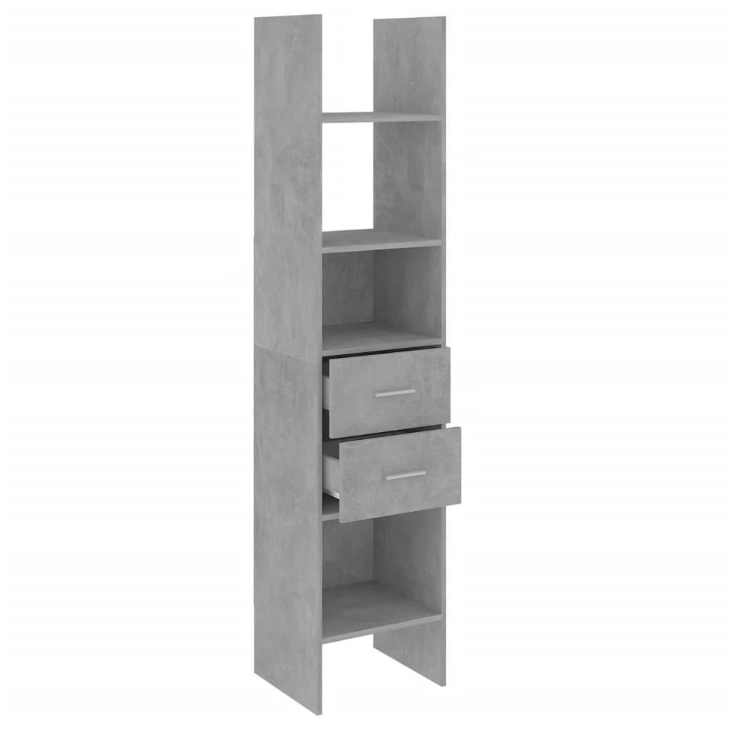 Bücherregal Betongrau 40x35x180 cm Holzwerkstoff - Pazzar.ch