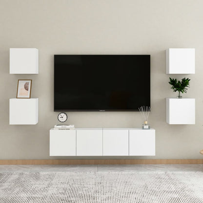 TV-Wandschränke 2 Stk. Weiß 30,5x30x30 cm - Pazzar.ch