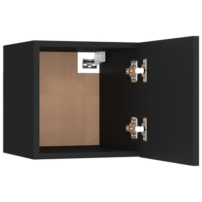 TV-Wandschränke 2 Stk. Schwarz 30,5x30x30 cm - Pazzar.ch