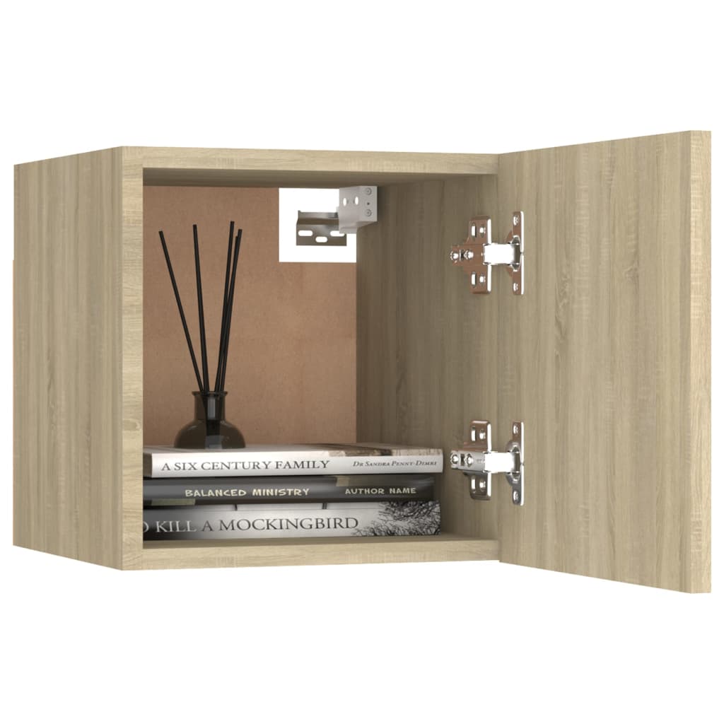 TV-Wandschränke 2 Stk. Sonoma-Eiche 30,5x30x30 cm - Pazzar.ch