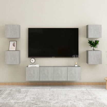 TV-Wandschrank Betongrau 30,5x30x30 cm - Pazzar.ch