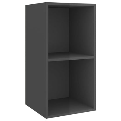 TV-Wandschrank Hochglanz-Grau 37x37x72 cm Holzwerkstoff - Pazzar.ch