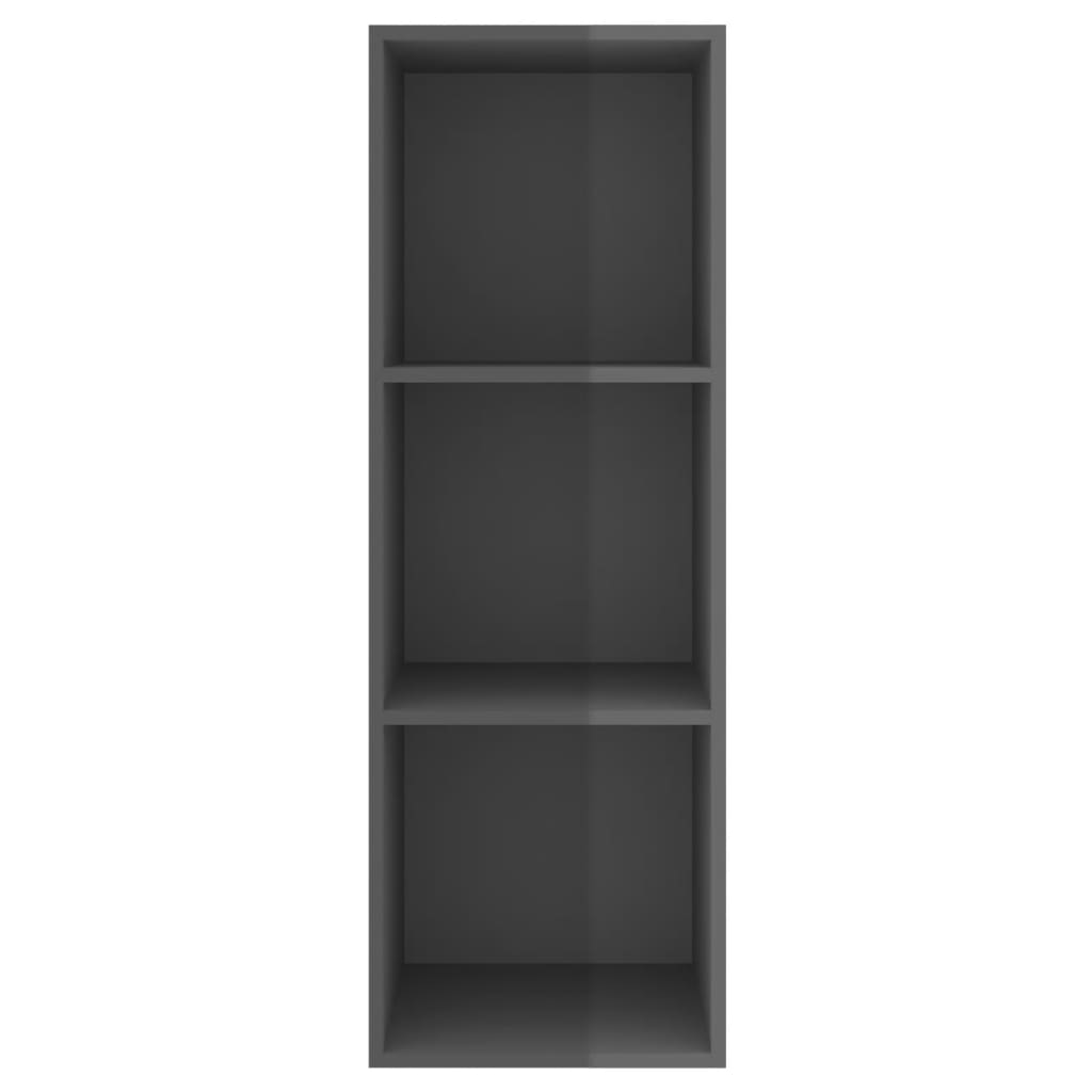 TV-Wandschrank Hochglanz-Grau 37x37x107 cm Holzwerkstoff - Pazzar.ch