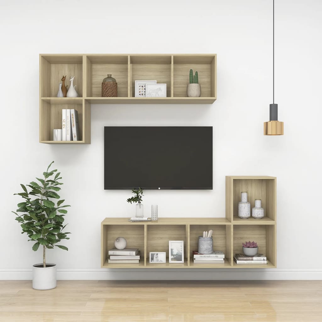 TV-Wandschrank Sonoma-Eiche 37x37x142,5 cm Holzwerkstoff - Pazzar.ch