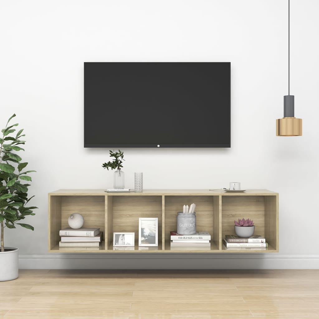 TV-Wandschrank Sonoma-Eiche 37x37x142,5 cm Holzwerkstoff - Pazzar.ch
