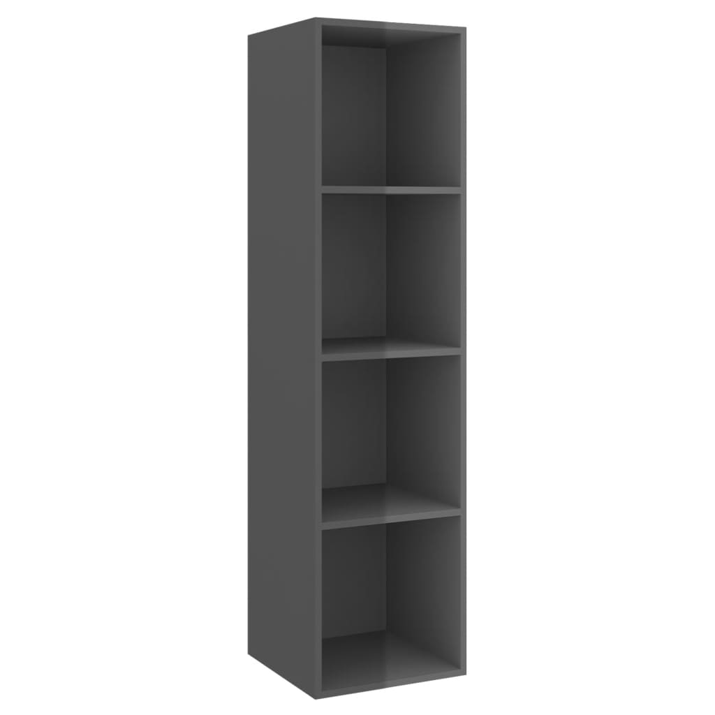 TV-Wandschrank Hochglanz-Grau 37x37x142,5 cm Holzwerkstoff - Pazzar.ch