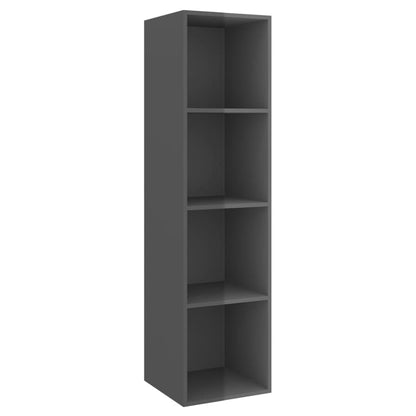TV-Wandschrank Hochglanz-Grau 37x37x142,5 cm Holzwerkstoff - Pazzar.ch