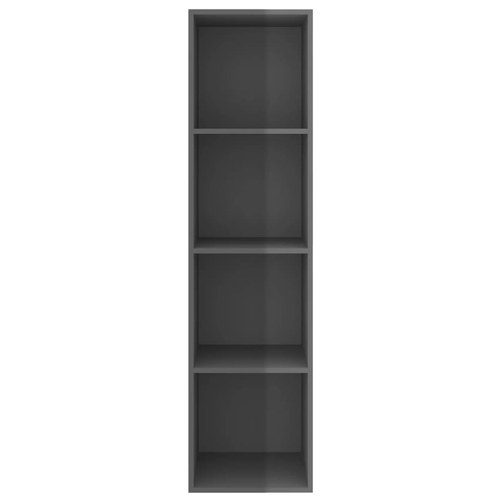 TV-Wandschrank Hochglanz-Grau 37x37x142,5 cm Holzwerkstoff - Pazzar.ch