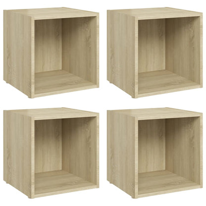 TV-Schränke 4 Stk. Sonoma-Eiche 37x35x37 cm Holzwerkstoff - Pazzar.ch
