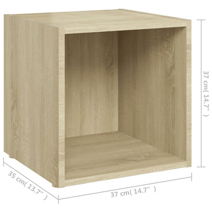 TV-Schränke 4 Stk. Sonoma-Eiche 37x35x37 cm Holzwerkstoff - Pazzar.ch
