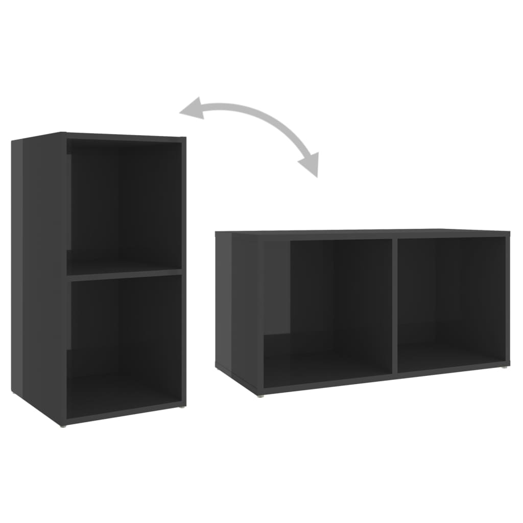 TV-Schrank Hochglanz-Grau 72x35x36,5 cm Holzwerkstoff - Pazzar.ch