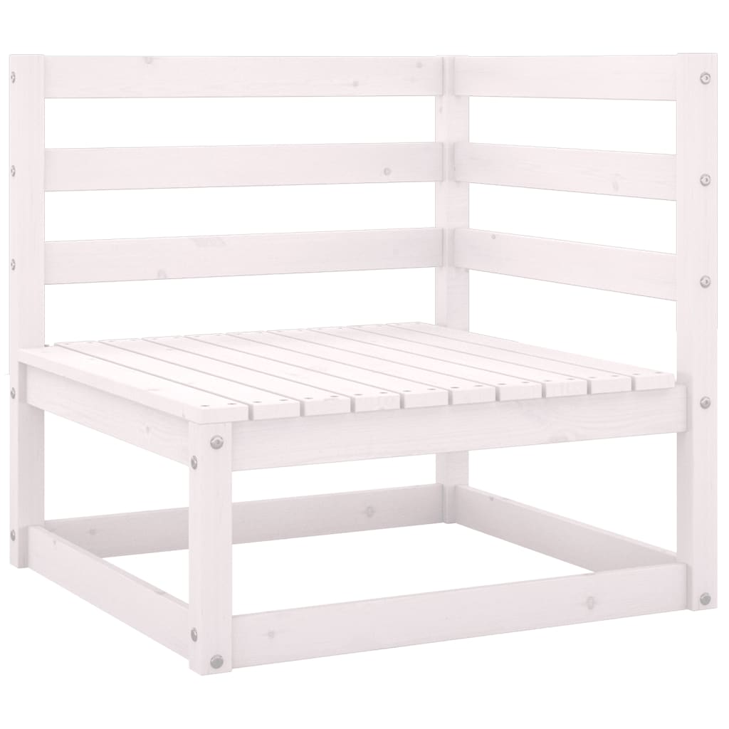 Gartensofa 2-Sitzer mit Kissen Kiefer Massivholz Weiß - Pazzar.ch