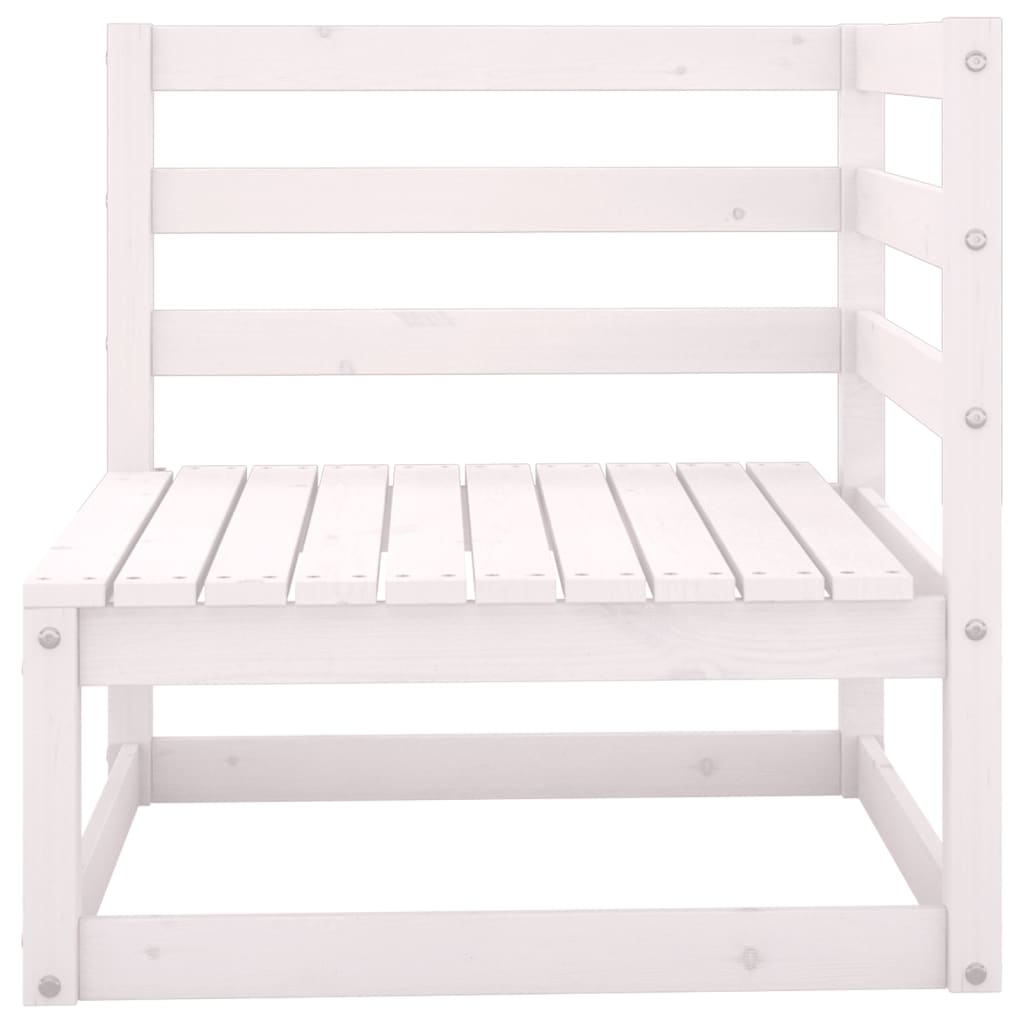 Gartensofa 2-Sitzer mit Kissen Kiefer Massivholz Weiß - Pazzar.ch
