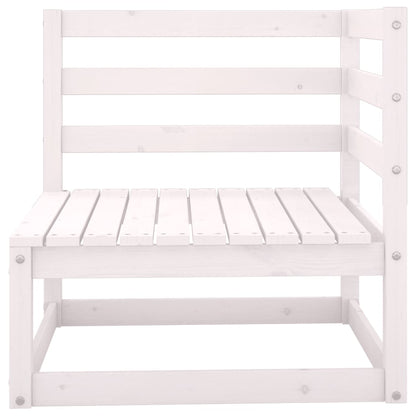 Gartensofa 2-Sitzer mit Kissen Kiefer Massivholz Weiß - Pazzar.ch