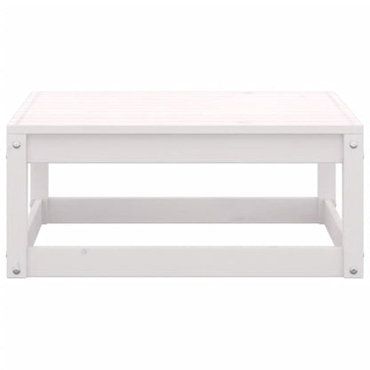 Garten-Fußhocker mit Kissen 2 Stk. Weiß Massivholz Kiefer - Pazzar.ch