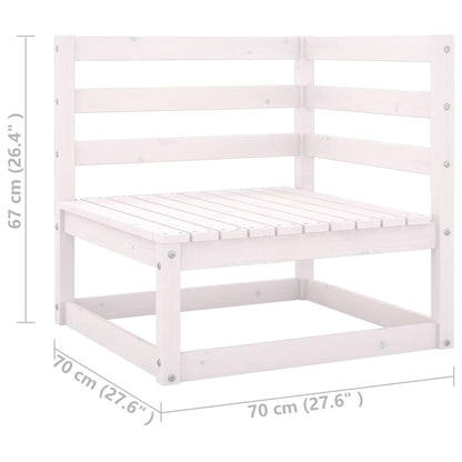 2-tlg. Garten-Lounge-Set mit Kissen Weiß Kiefer Massivholz - Pazzar.ch