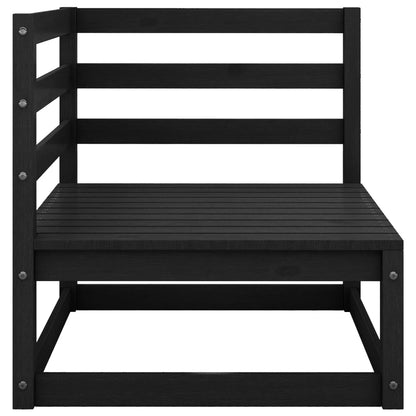 2-tlg. Garten-Lounge-Set mit Kissen Schwarz Kiefer Massivholz - Pazzar.ch