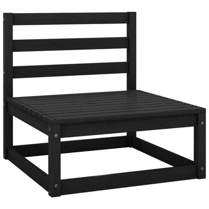 2-tlg. Garten-Lounge-Set mit Kissen Schwarz Kiefer Massivholz - Pazzar.ch