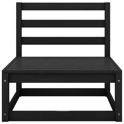 2-tlg. Garten-Lounge-Set mit Kissen Schwarz Kiefer Massivholz - Pazzar.ch