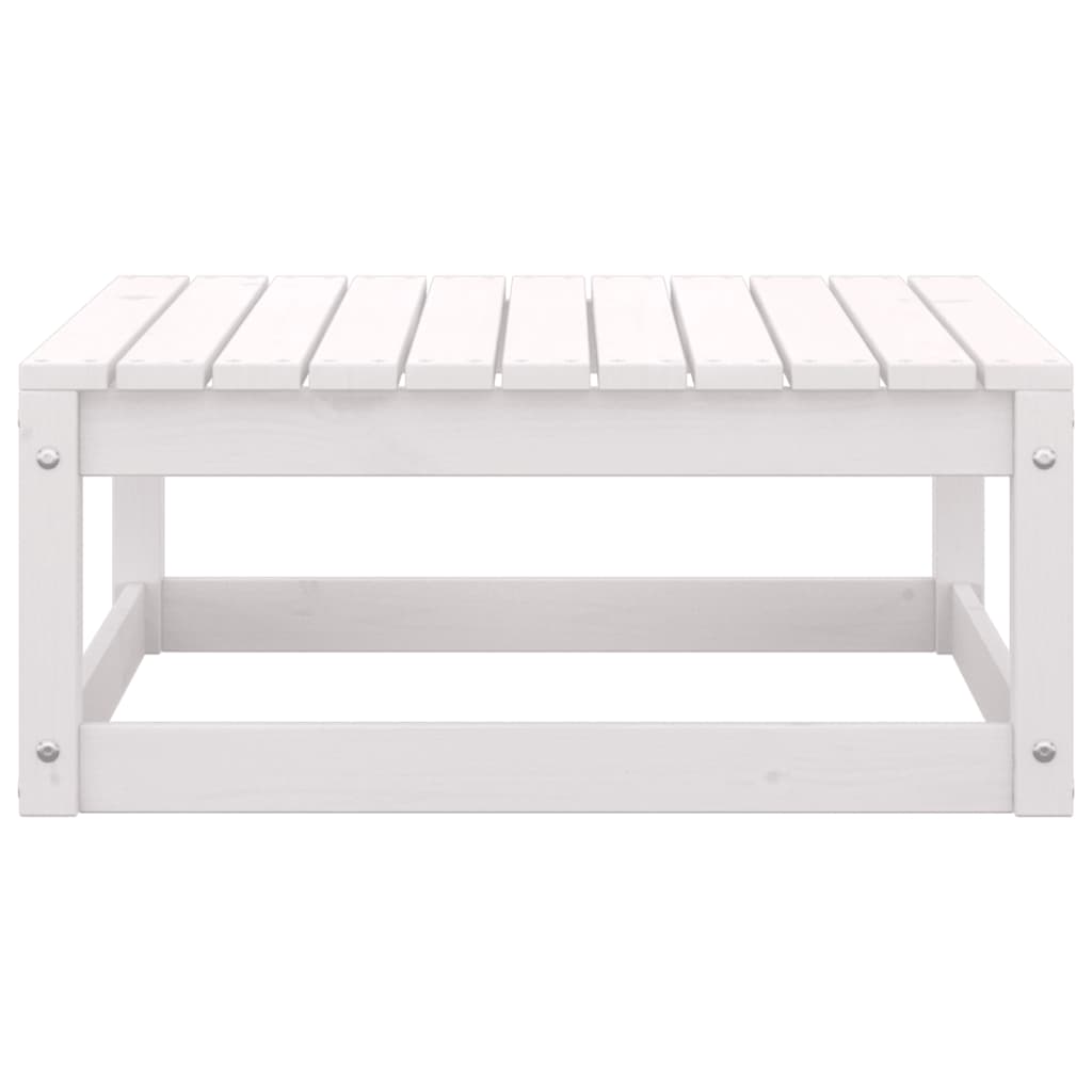 2-tlg. Garten-Lounge-Set mit Kissen Weiß Kiefer Massivholz - Pazzar.ch