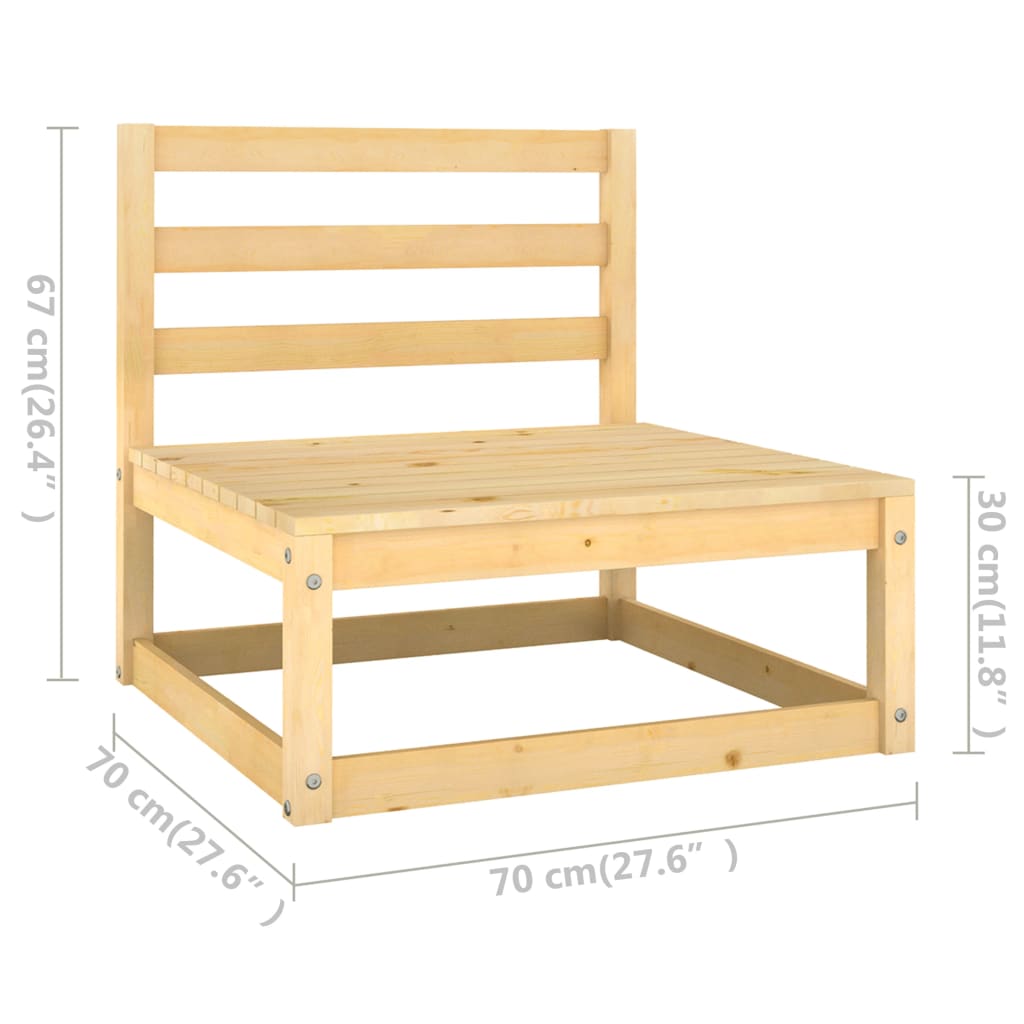2-tlg. Garten-Lounge-Set mit Kissen Kiefer Massivholz - Pazzar.ch