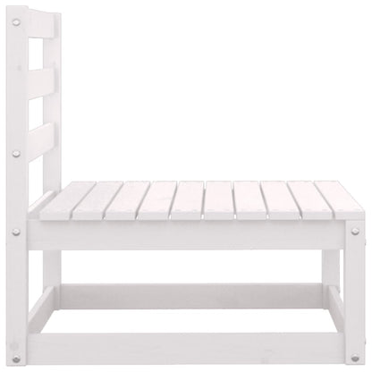 2-tlg. Garten-Lounge-Set mit Kissen Weiß Kiefer Massivholz - Pazzar.ch