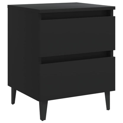 Nachttische 2 Stk. Schwarz 40x35x50 cm Holzwerkstoff - Pazzar.ch