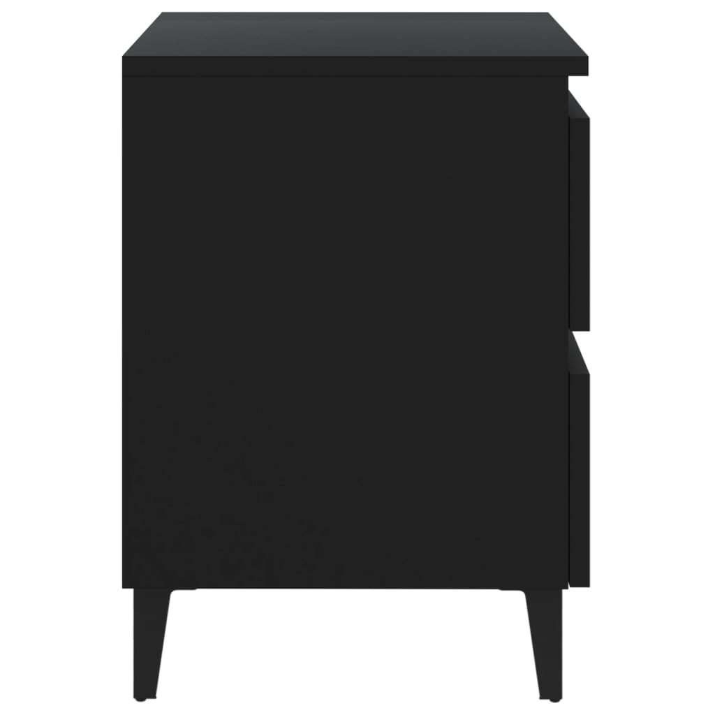 Nachttische 2 Stk. Schwarz 40x35x50 cm Holzwerkstoff - Pazzar.ch