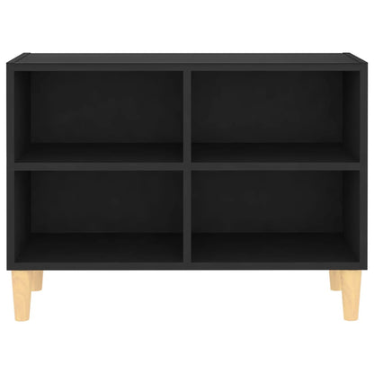 TV-Schrank mit Massivholz-Beinen Schwarz 69,5x30x50 cm - Pazzar.ch