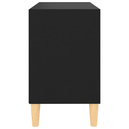 TV-Schrank mit Massivholz-Beinen Schwarz 69,5x30x50 cm - Pazzar.ch